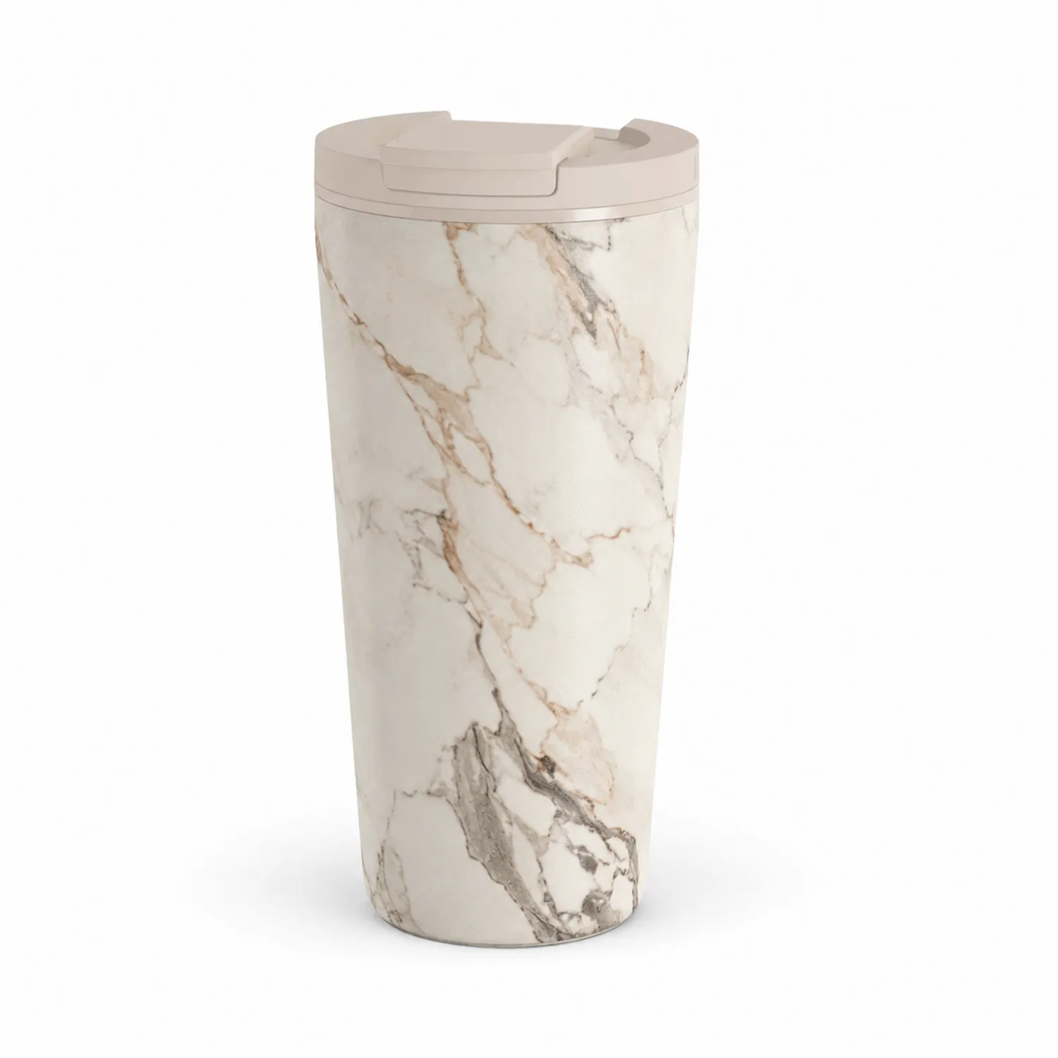 Gobelet Isotherme en Motif Marbré - 500ml avec Couvercle Étanche