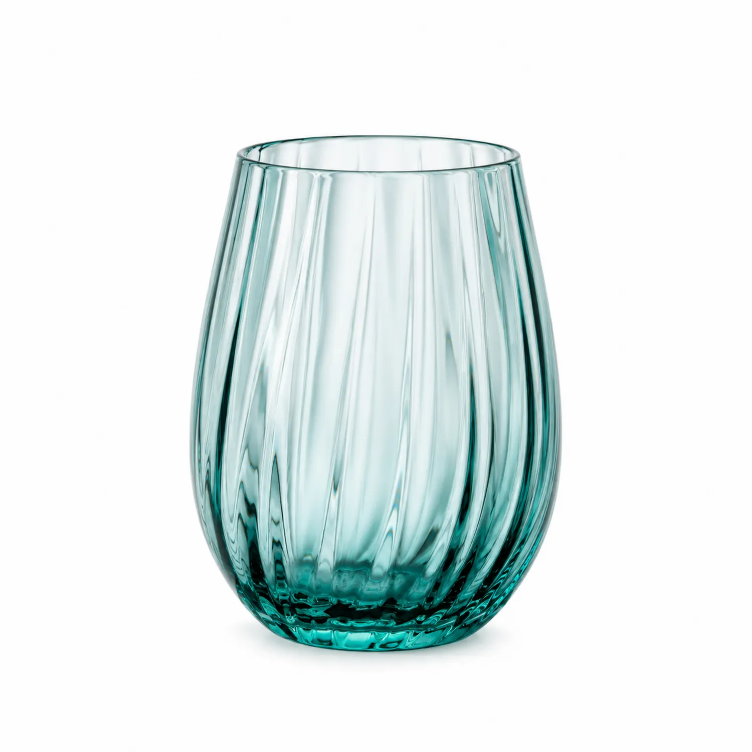 Verre à Boire Strié 350ml Vert Clair