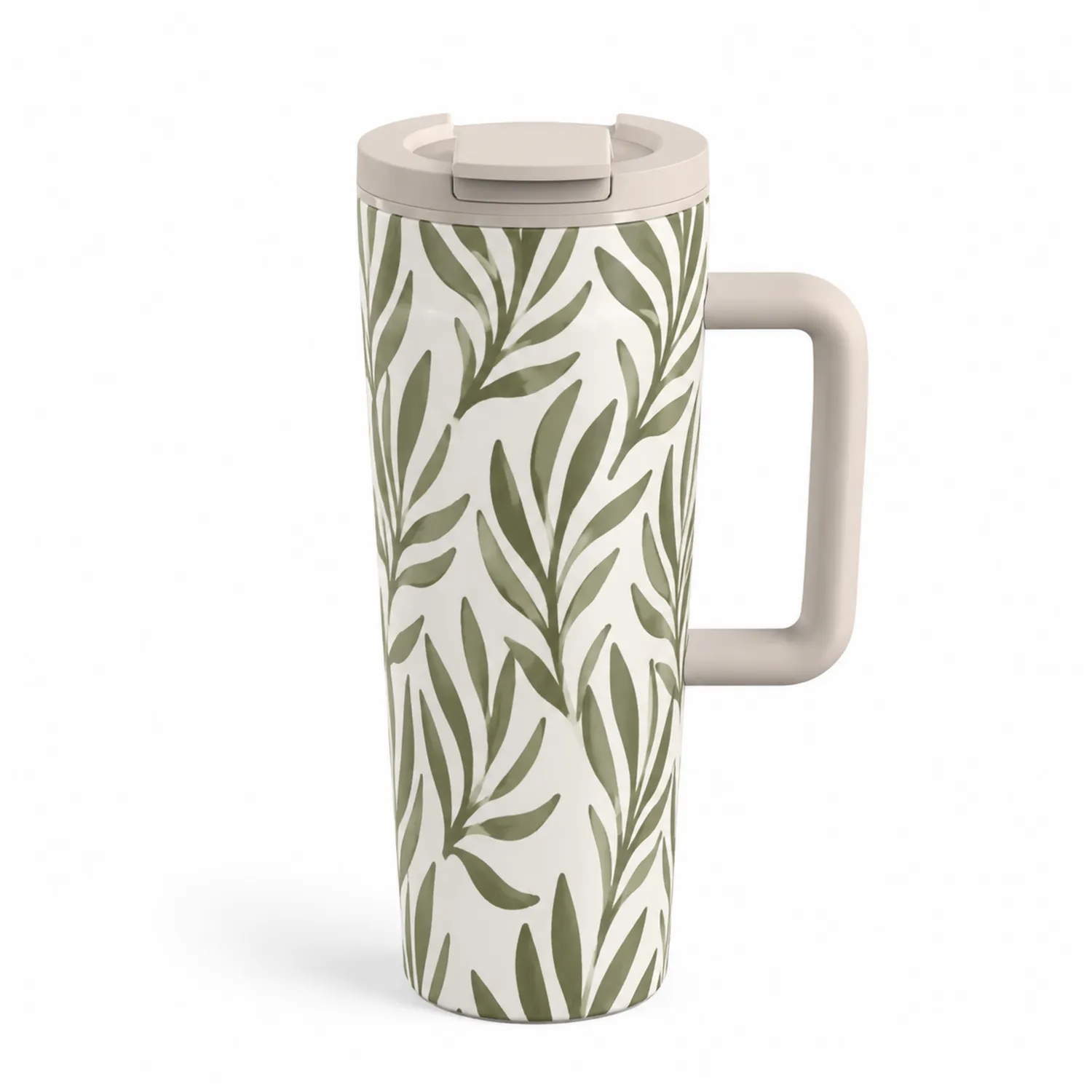 Tasse de voyage isotherme à motif feuille 450 ml