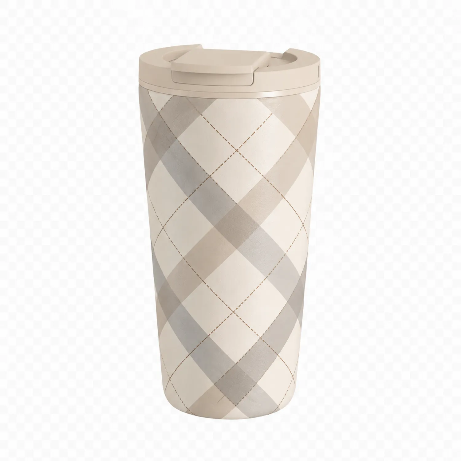 Gobelet Isotherme à Carreaux 500ml Beige