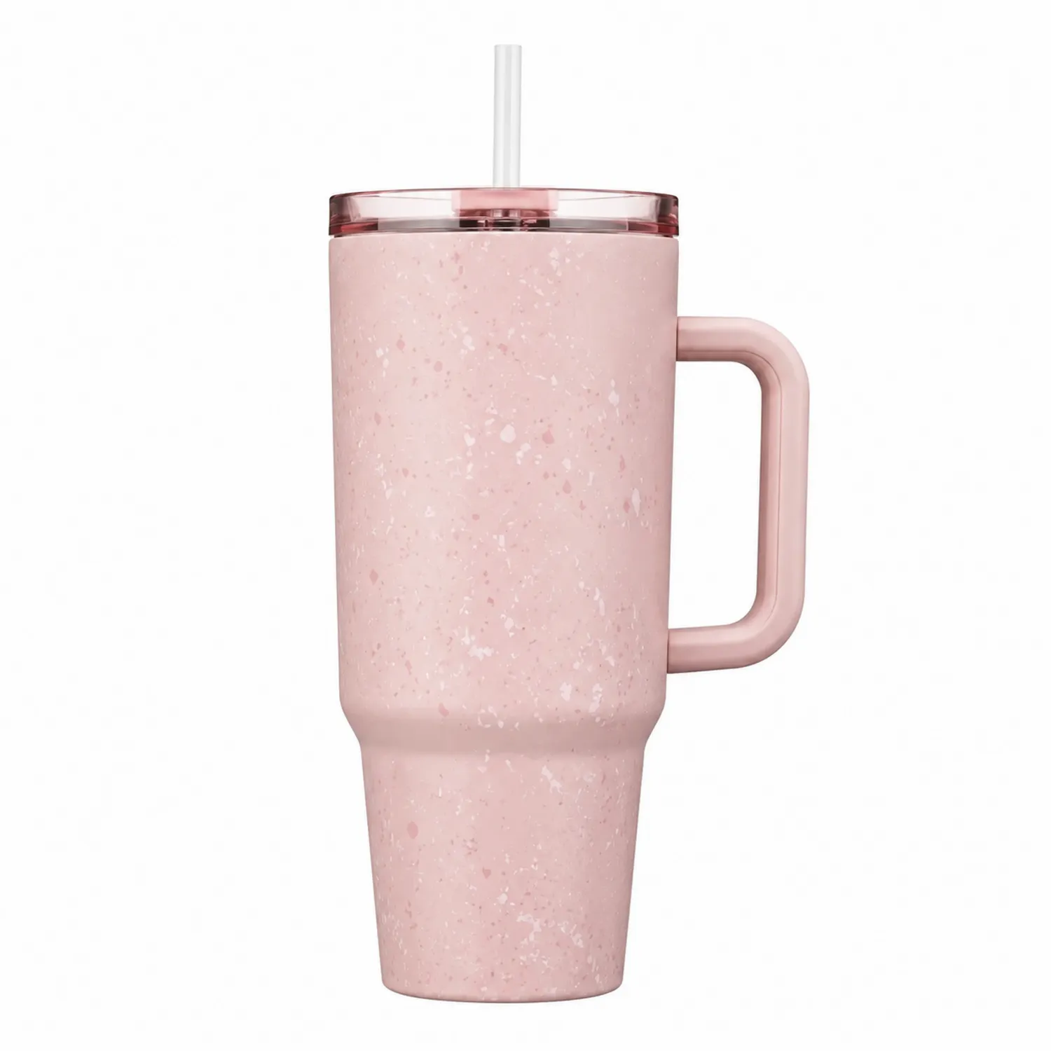 Gobelet Isotherme avec Paille 750ml Rose Pâle