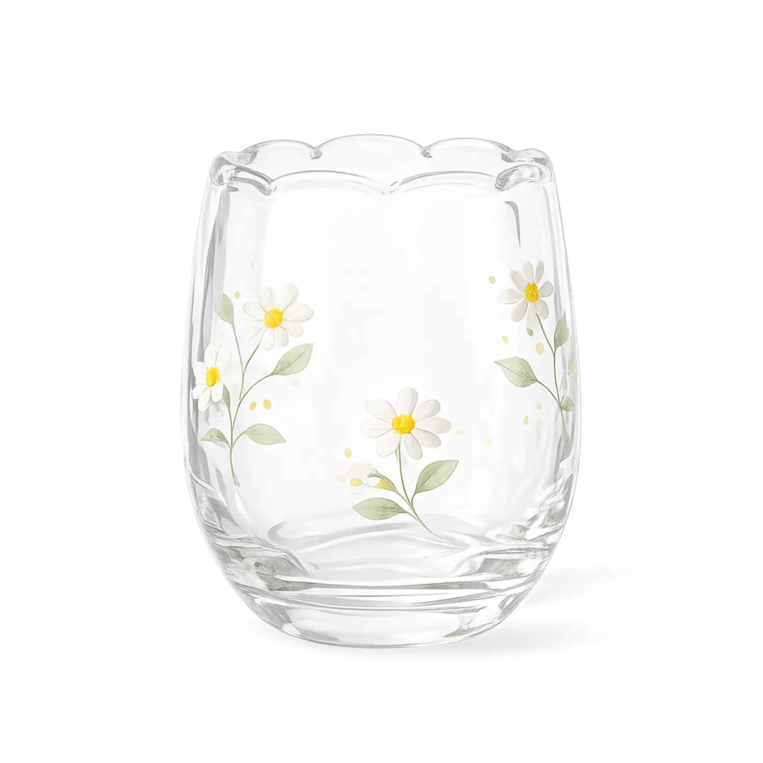 Verre à boire avec motif de marguerites - 300 ml
