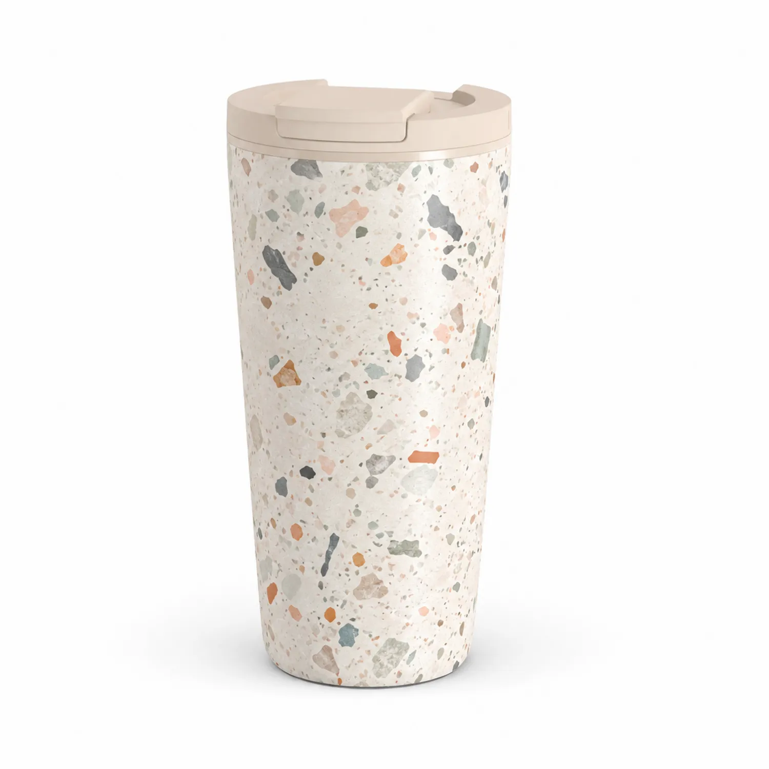 Tasse isotherme terrazzo 400 ml beige multicolore