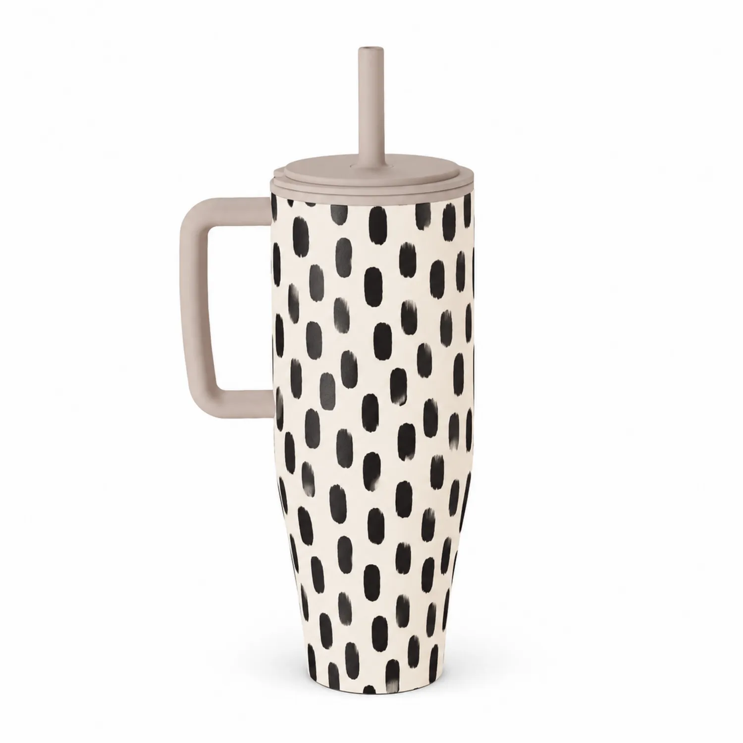 Tasse Isotherme Motif Noir et Beige 500ml
