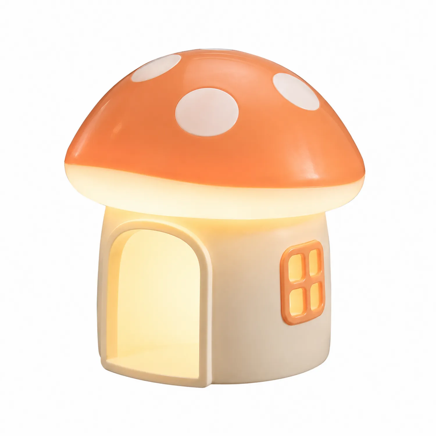 Veilleuse Champignon LED Orange Blanc