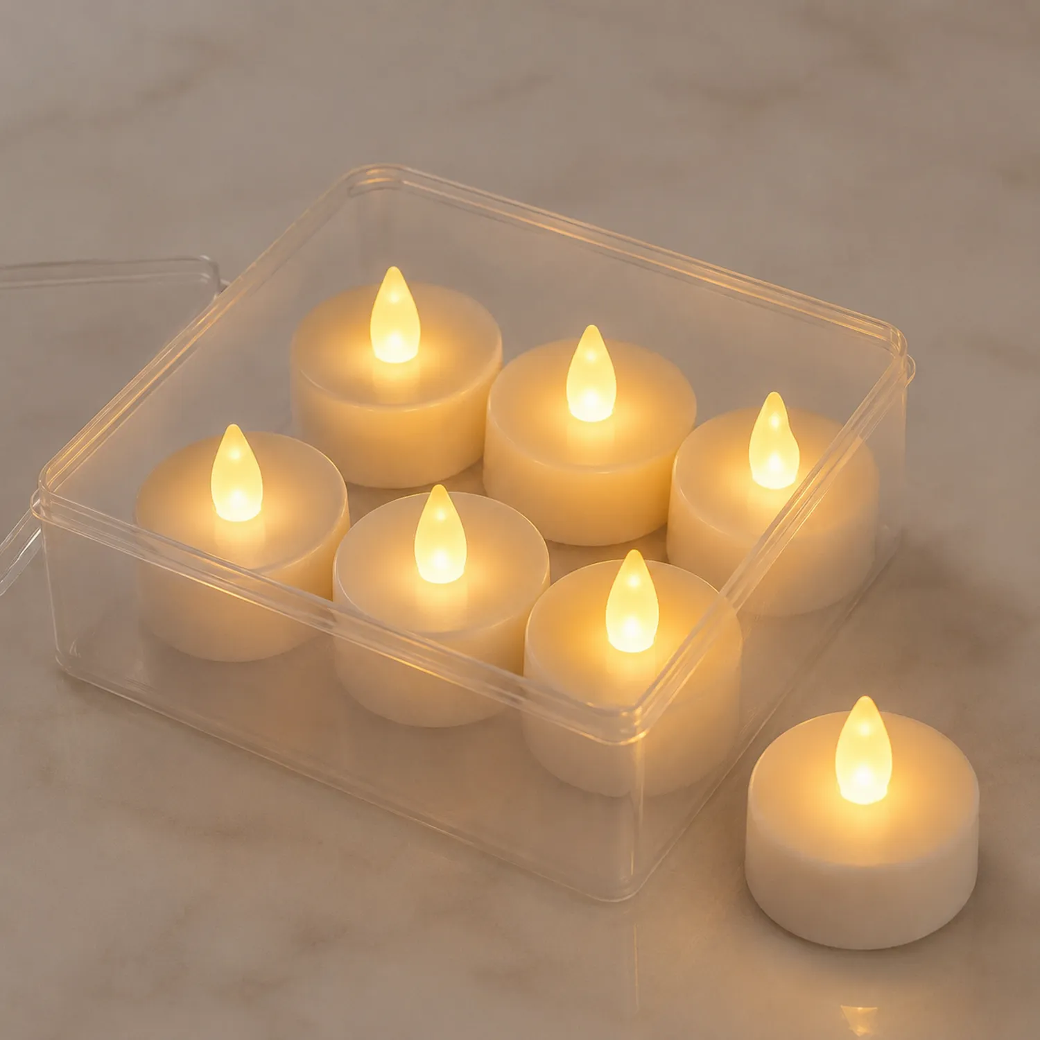 Bougies LED sans flamme couleur blanc et jaune chaud