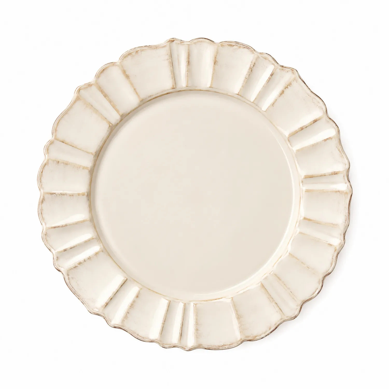 Assiette Décorative Crème Antique 30 cm