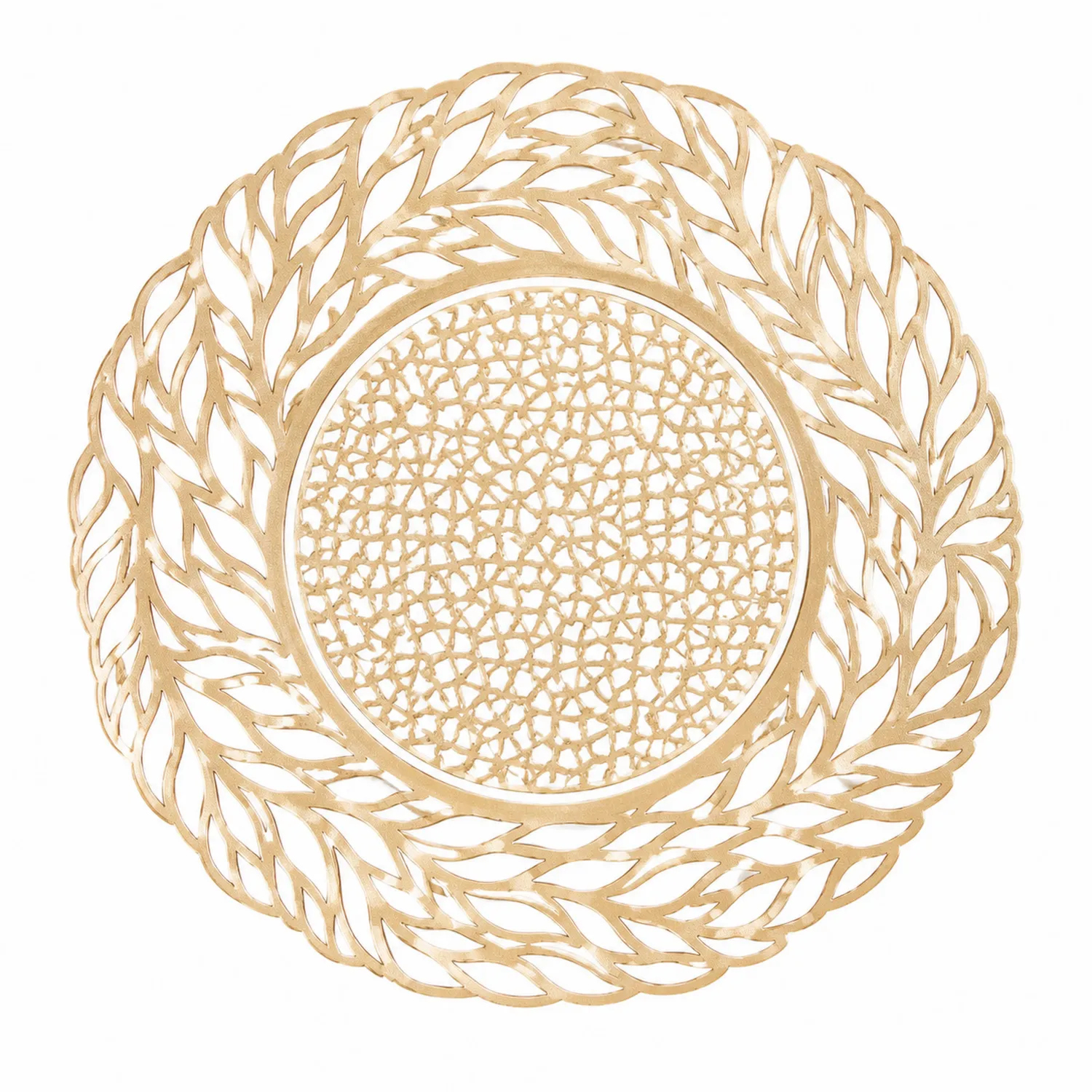 Set de Table Rond Ajouré Doré 33 cm