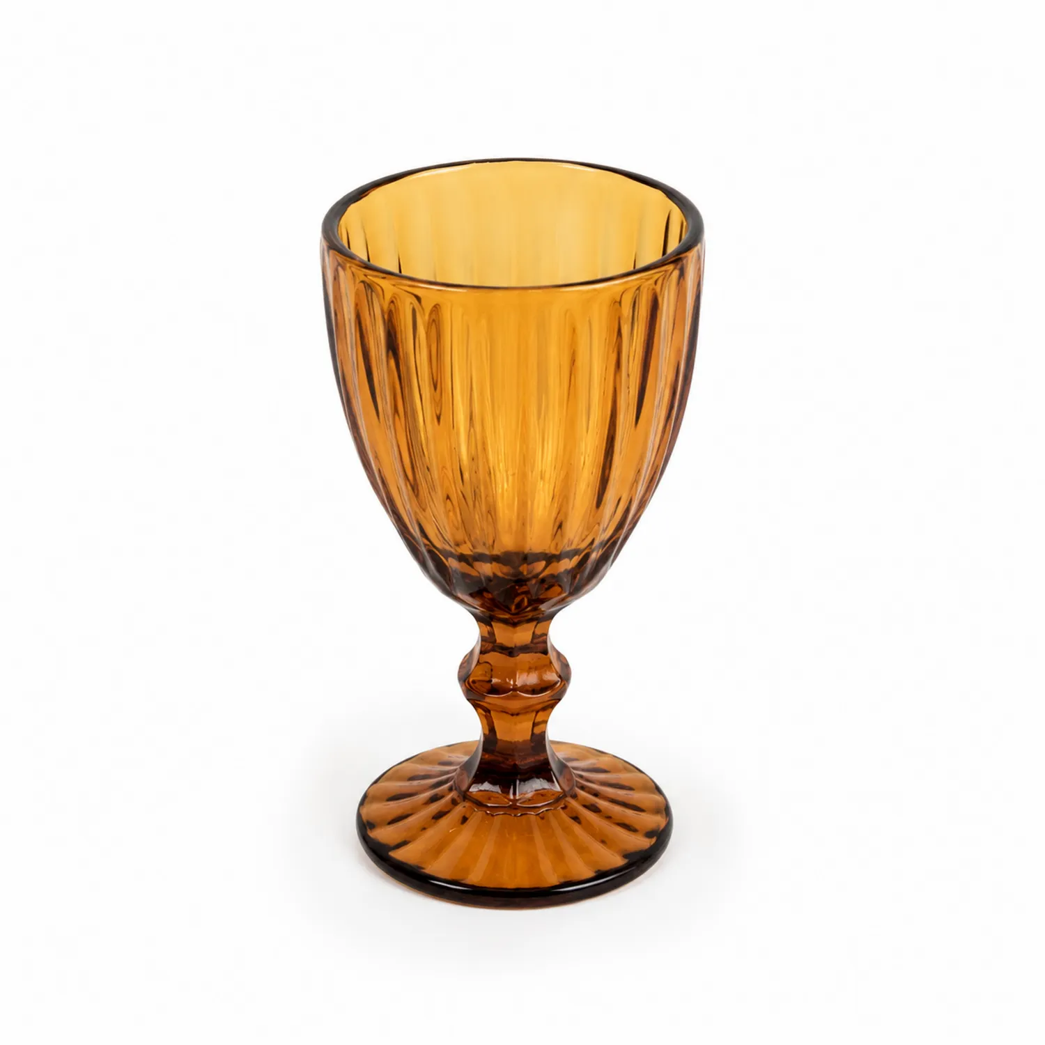 Verre à pied en verre ambre 250ml