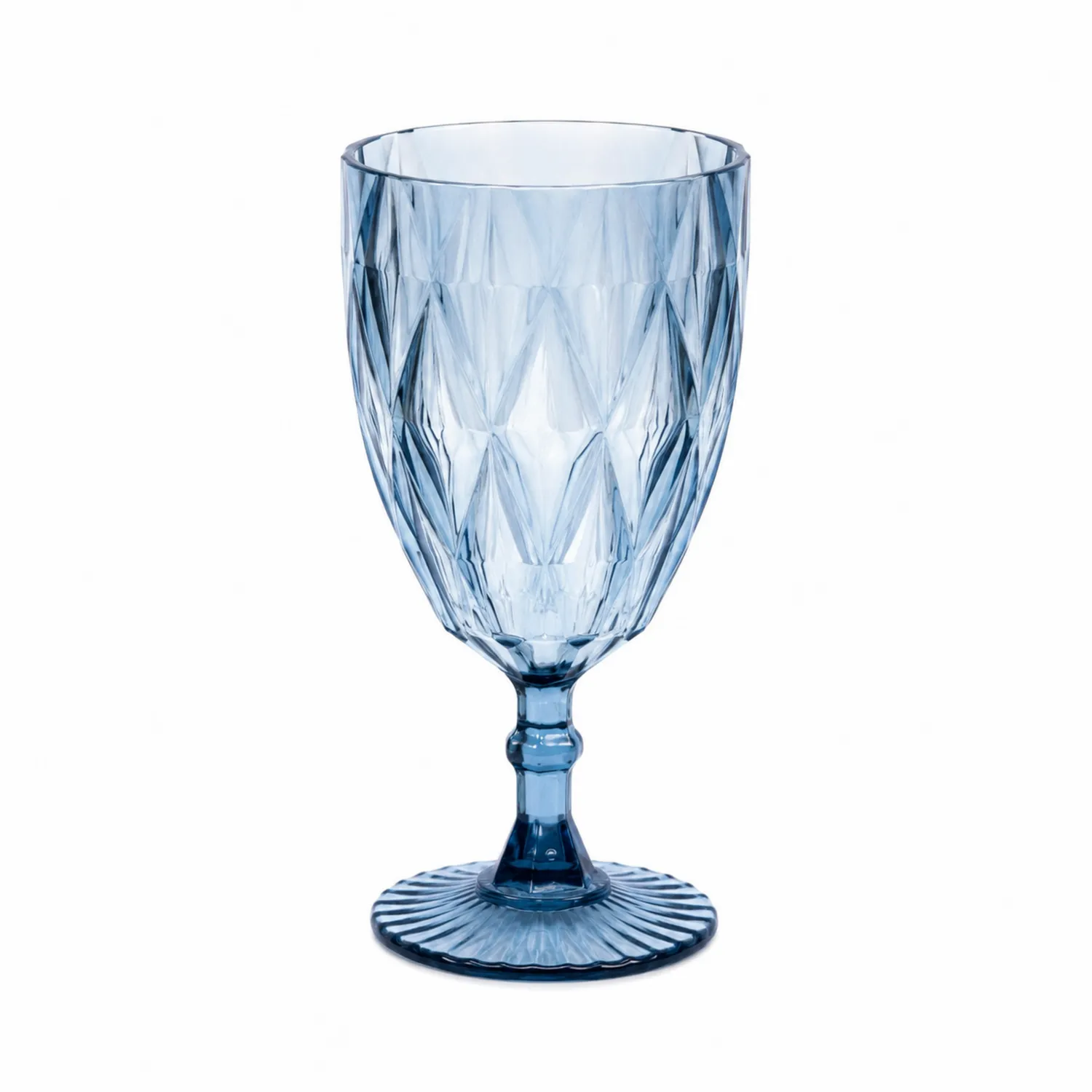 Verre à pied bleu transparent 300 ml