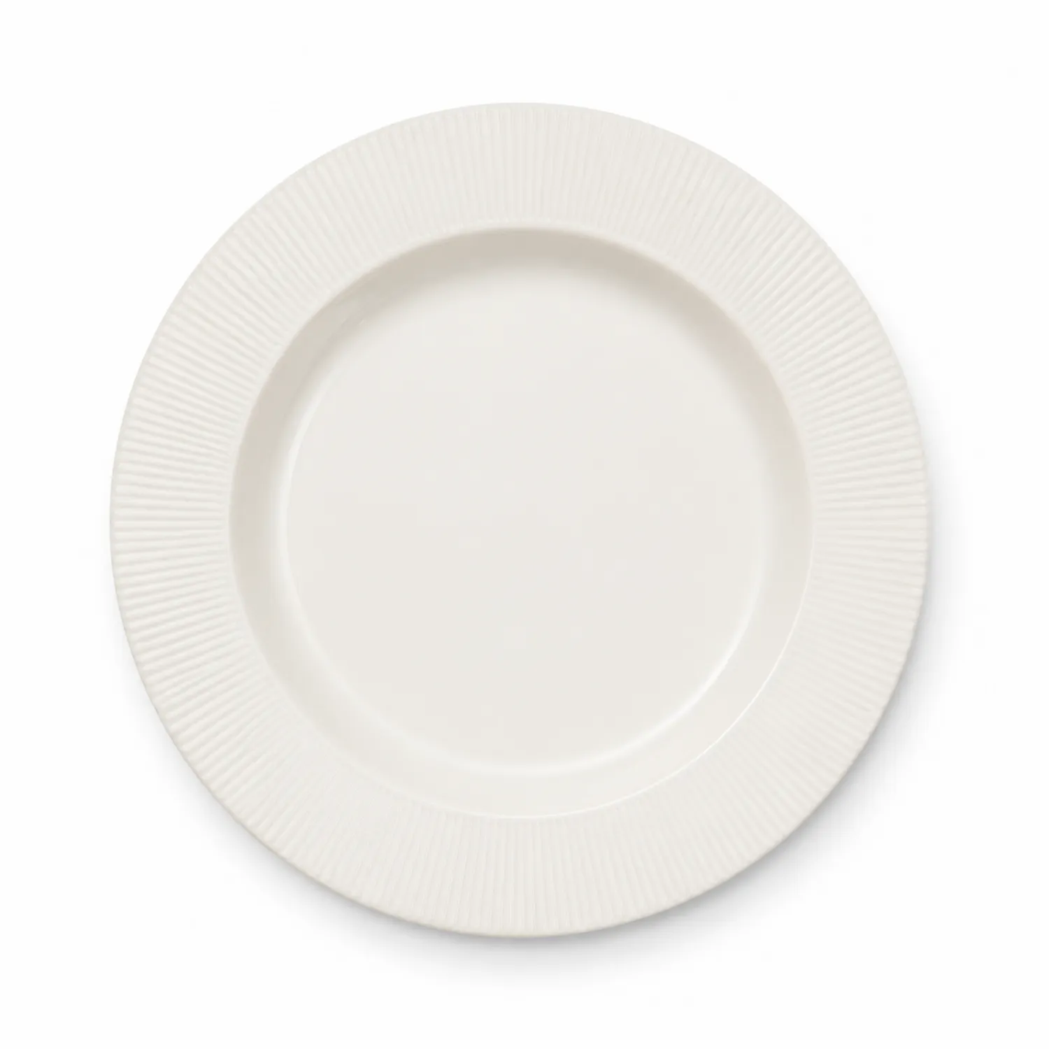 Assiette en porcelaine blanche texturée 27 cm