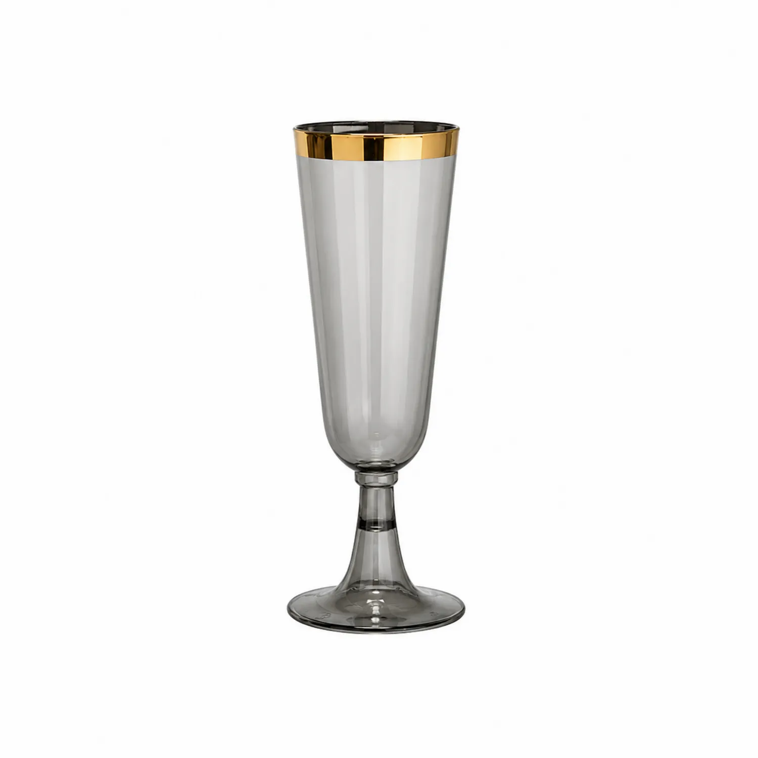 Flûte à champagne bord doré 350ml gris