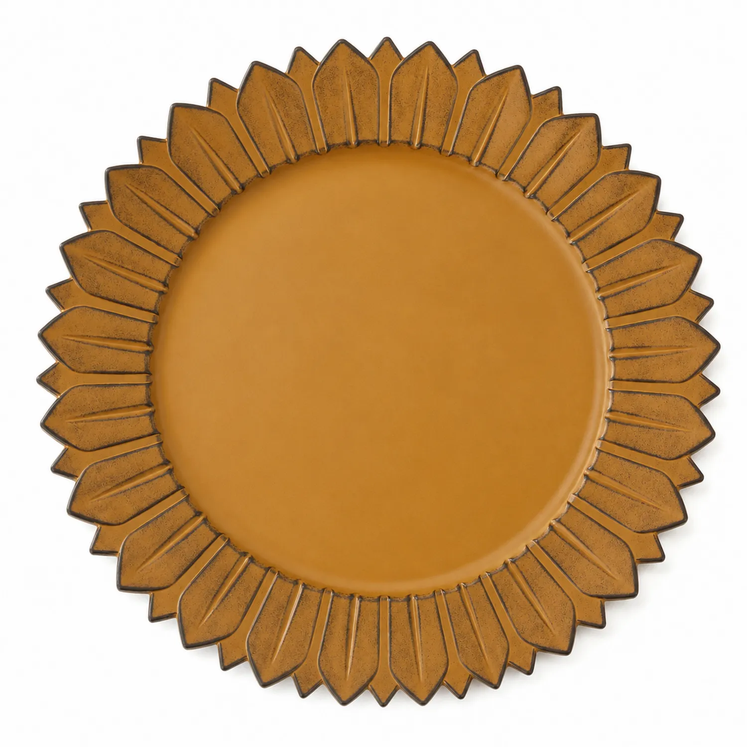 Assiette Décorative Ronde Fleur Tournesol Jaune