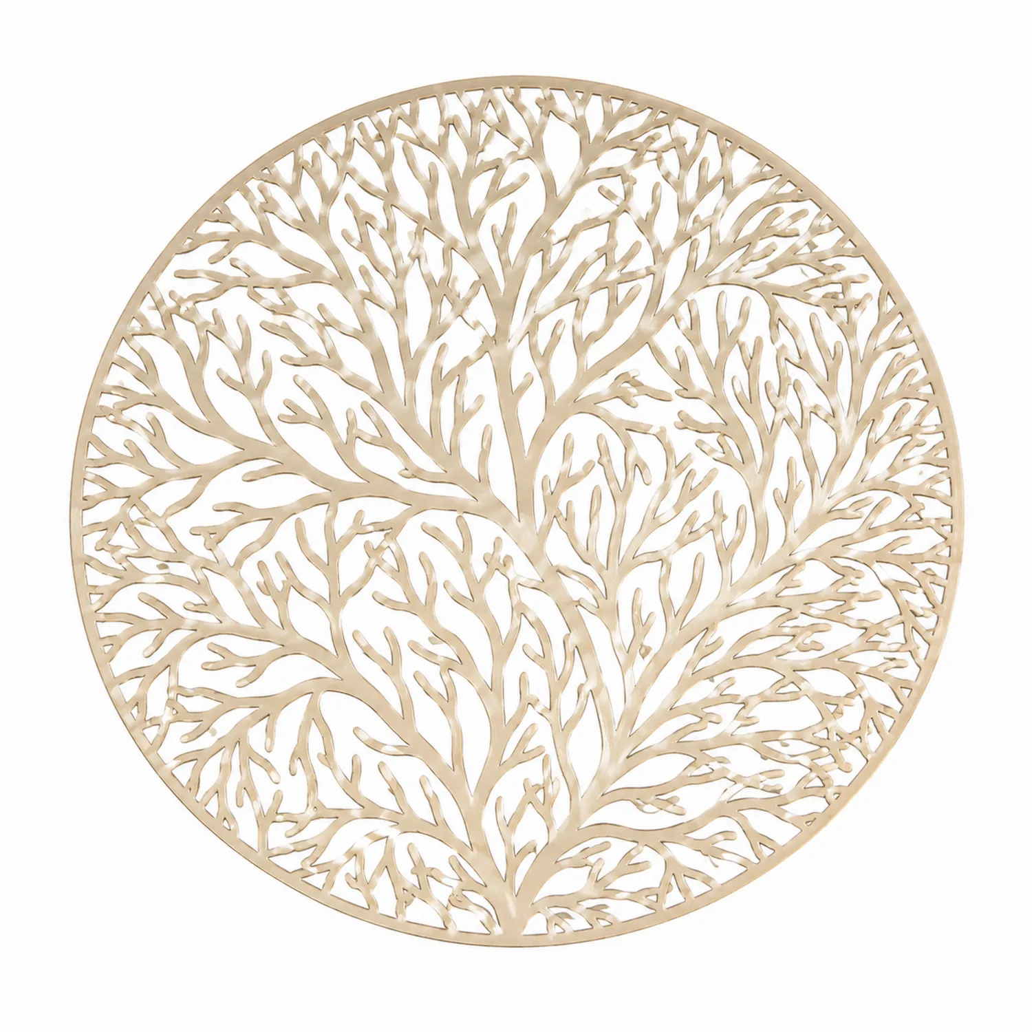 Décoration Murale Arbre ajourée Ronde 60 cm - Beige