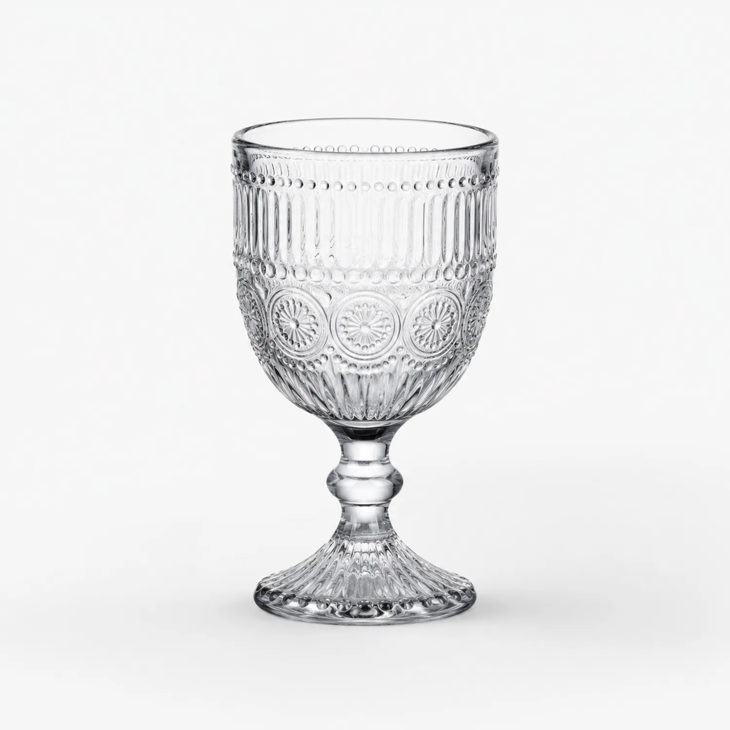 Verre à pied décoré transparent 250 ml