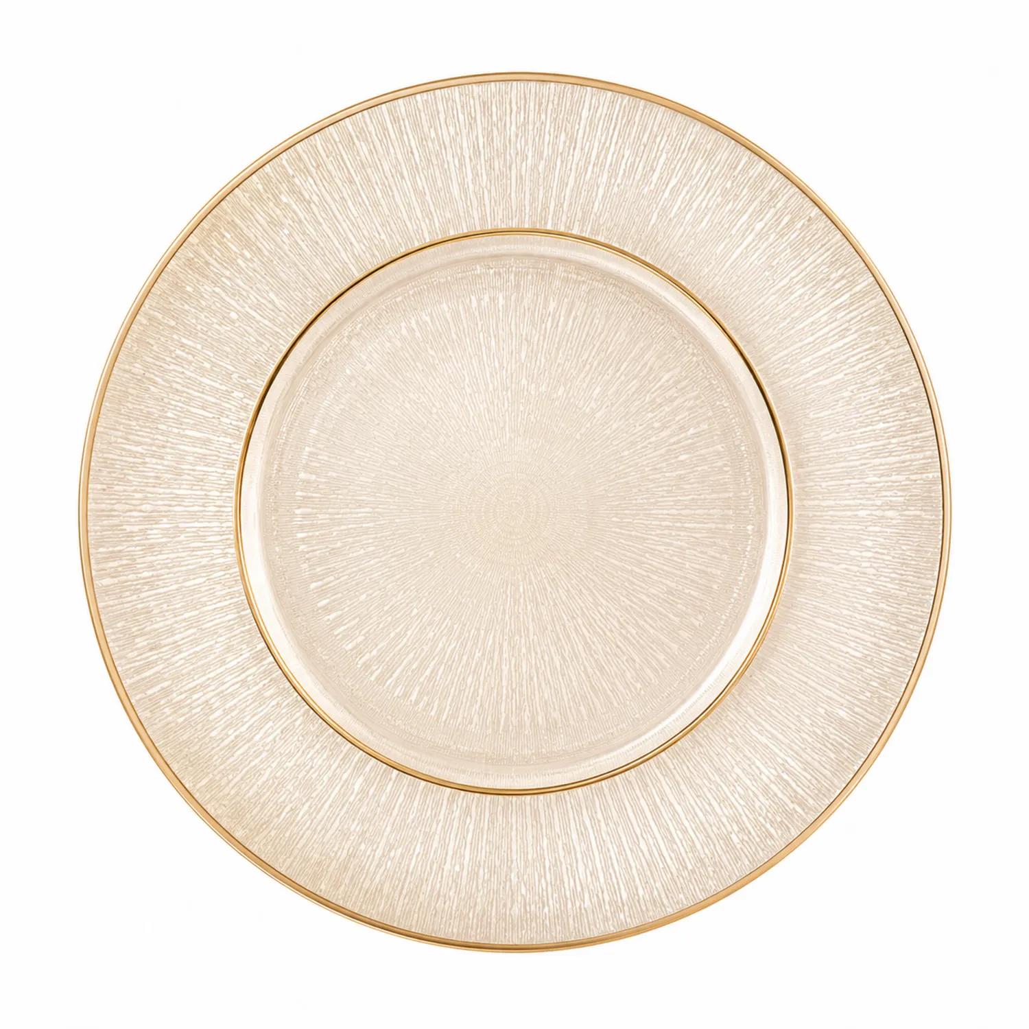 Assiette Ronde Dorée Texturée 27 cm