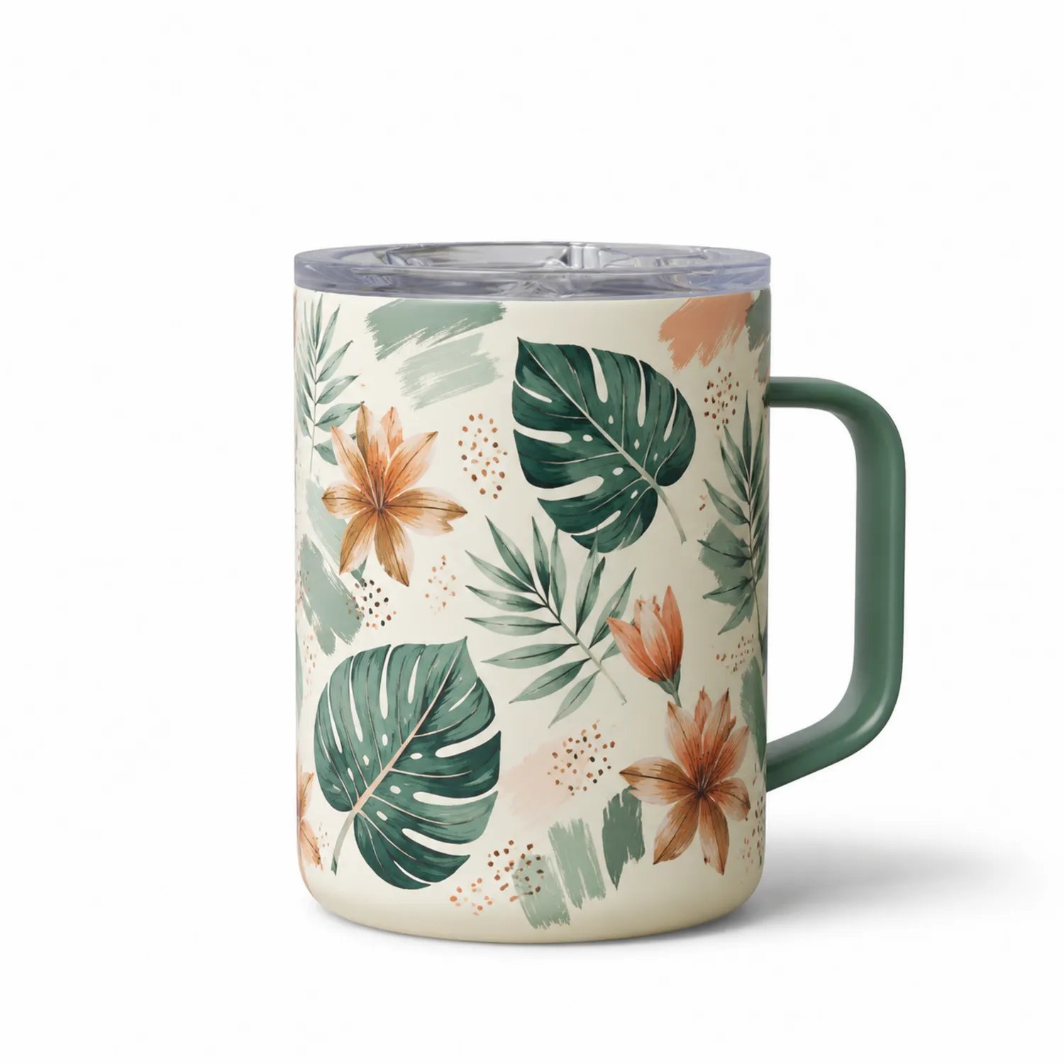 Tasse isotherme 450ml motifs tropicaux