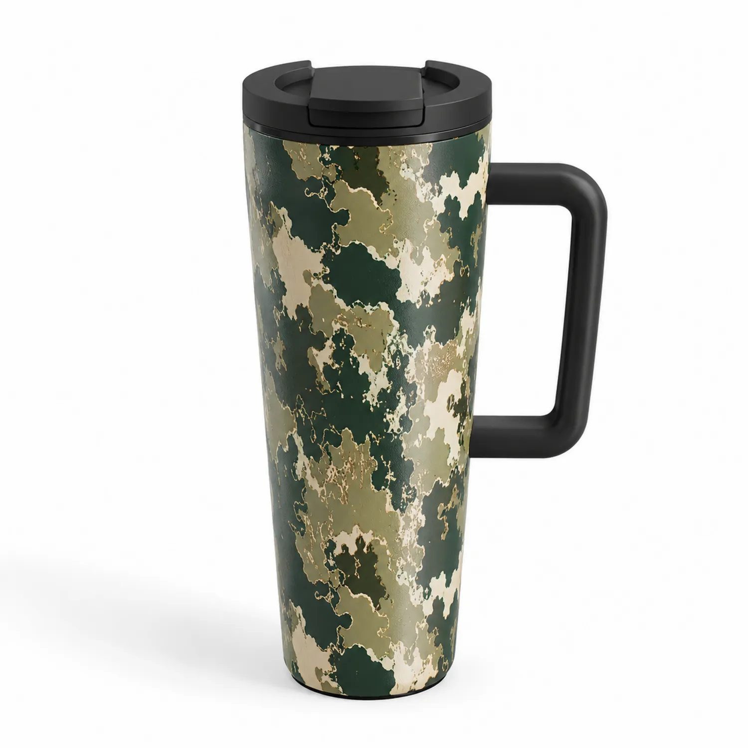 Mug isotherme 480ml avec anse et motif camouflage