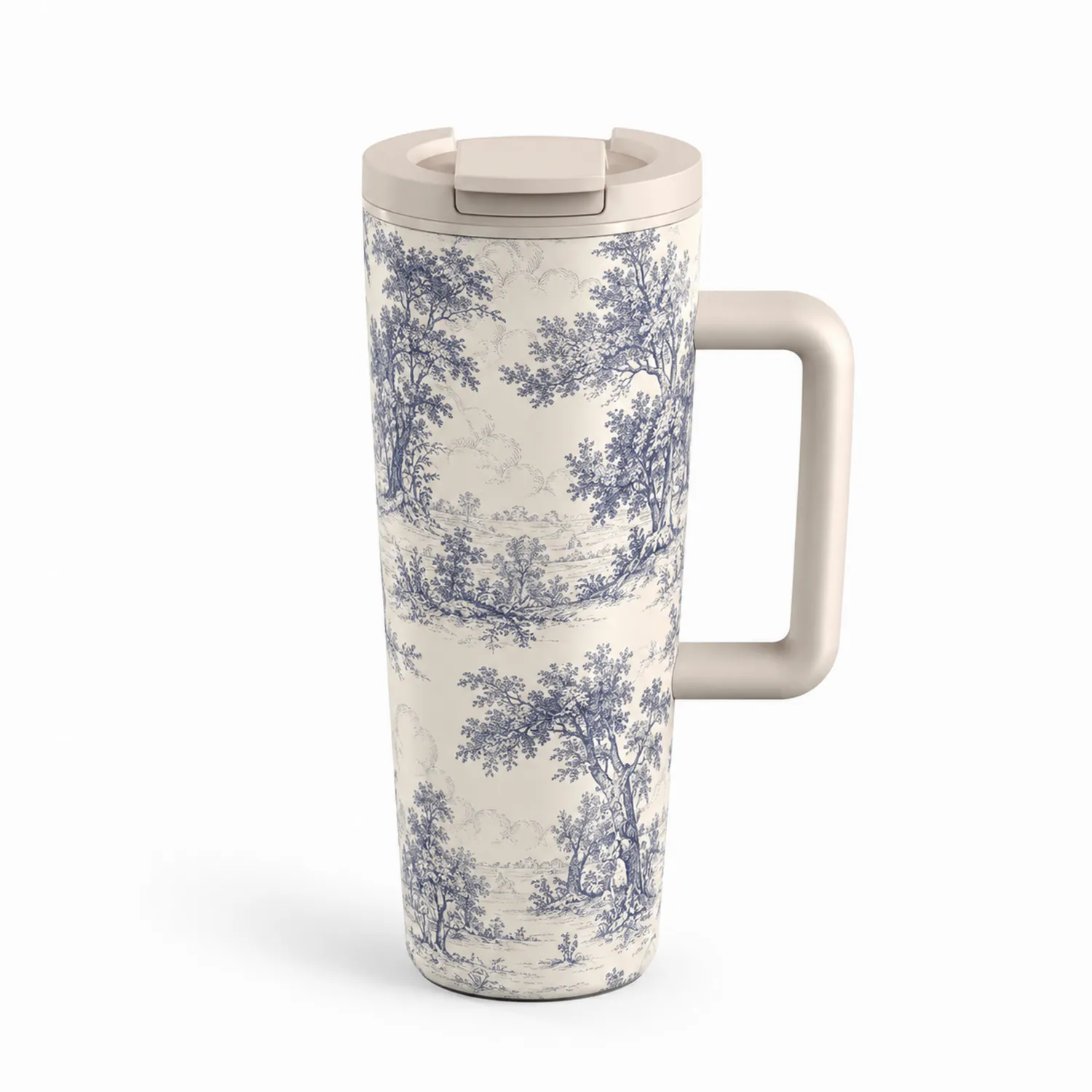 Tasse de Voyage Isotherme 480ml avec Motif Paysage Bleu