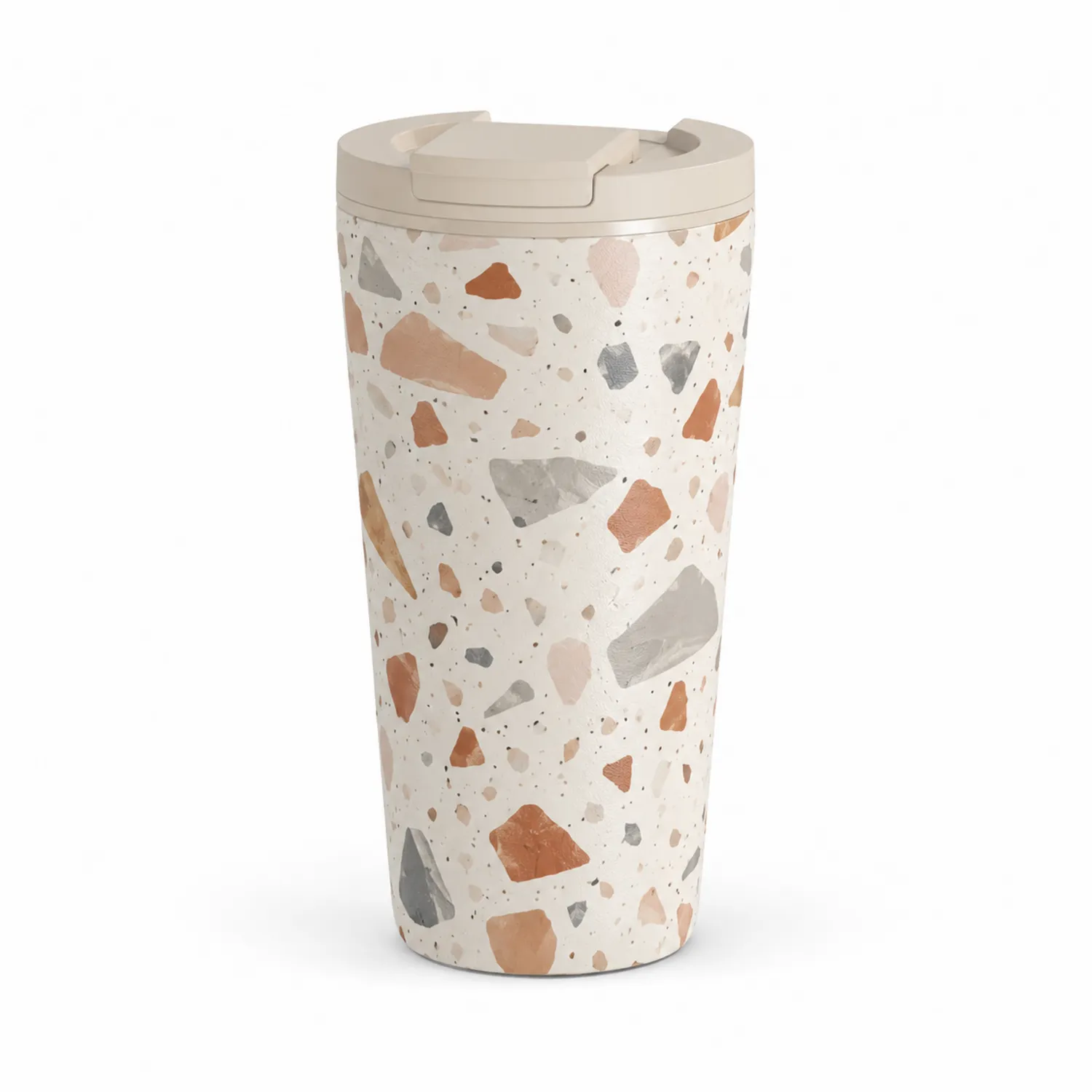 Gobelet isotherme terrazzo beige 350ml
