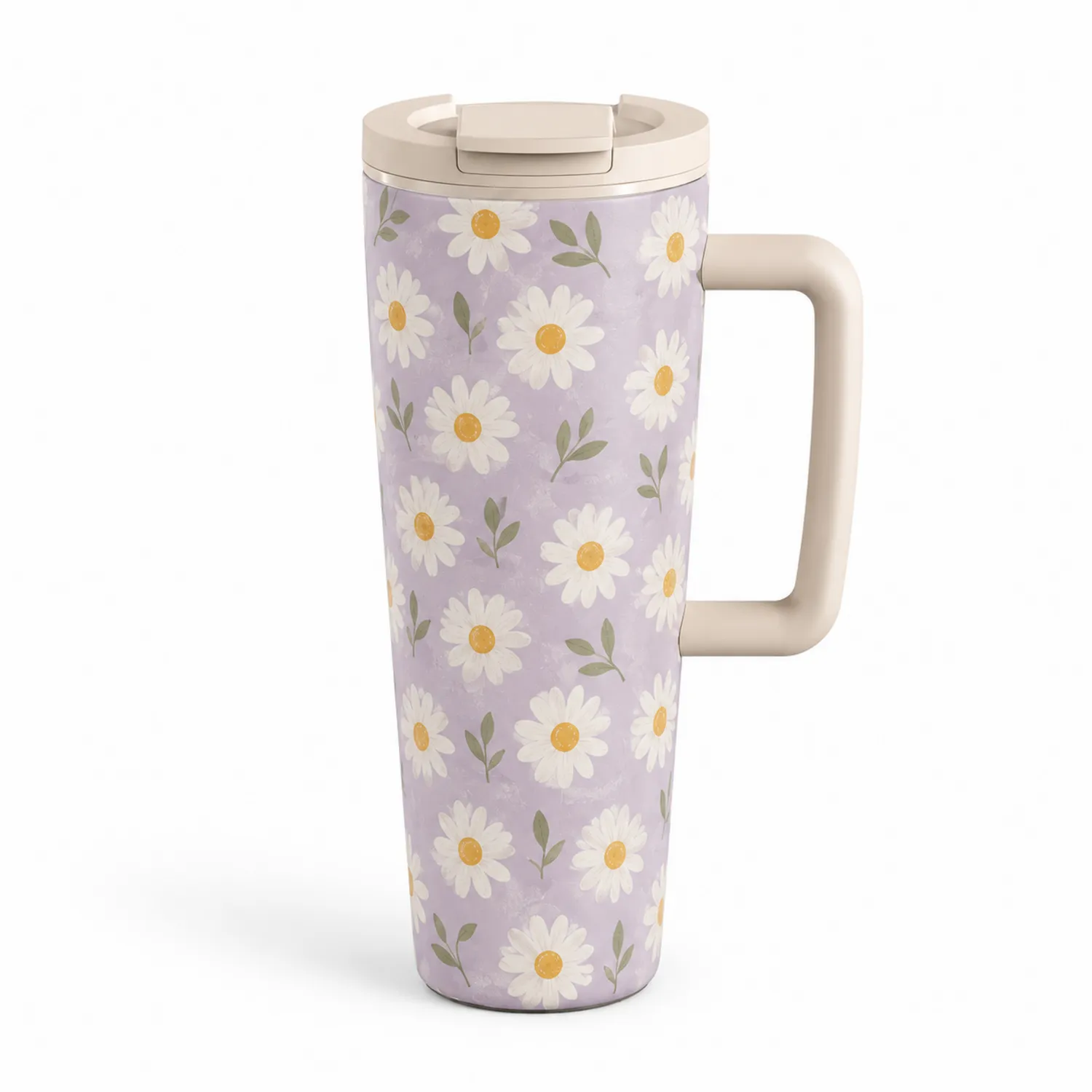 Tasse de Voyage Isolante à Motif Floral Marguerite 500ml