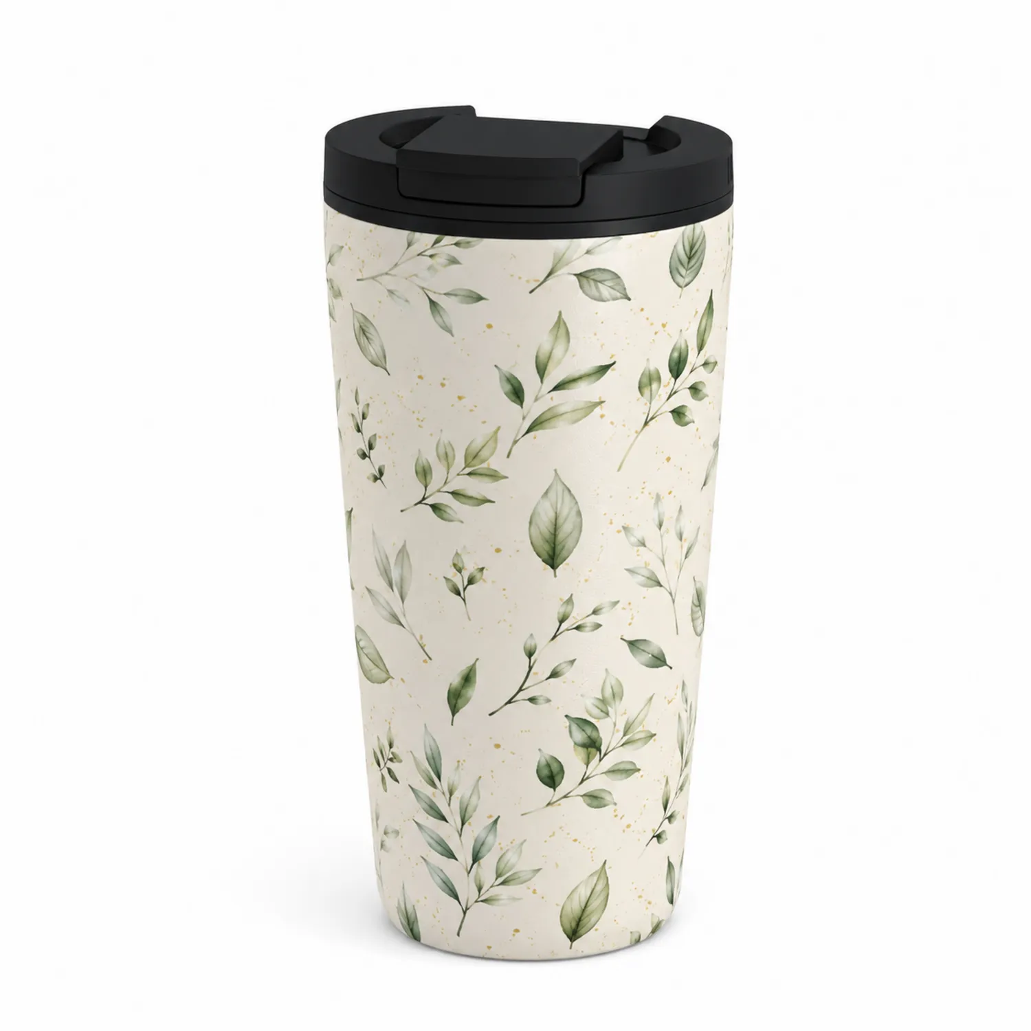 Gobelet Isotherme Motif Feuilles Vertes 450ml