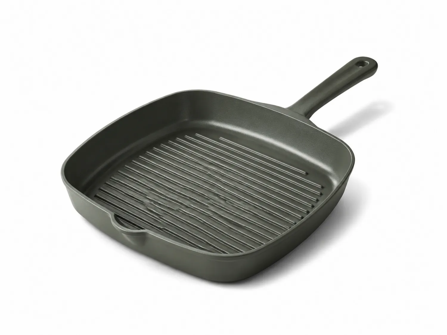 Poêle à griller carrée antiadhésive 28 cm gris