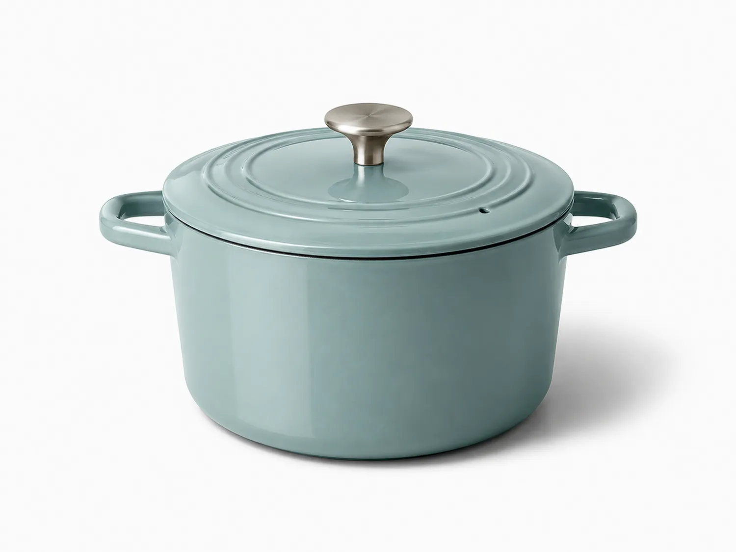 Cocotte Ronde Émaillée 28cm Vert Sauge