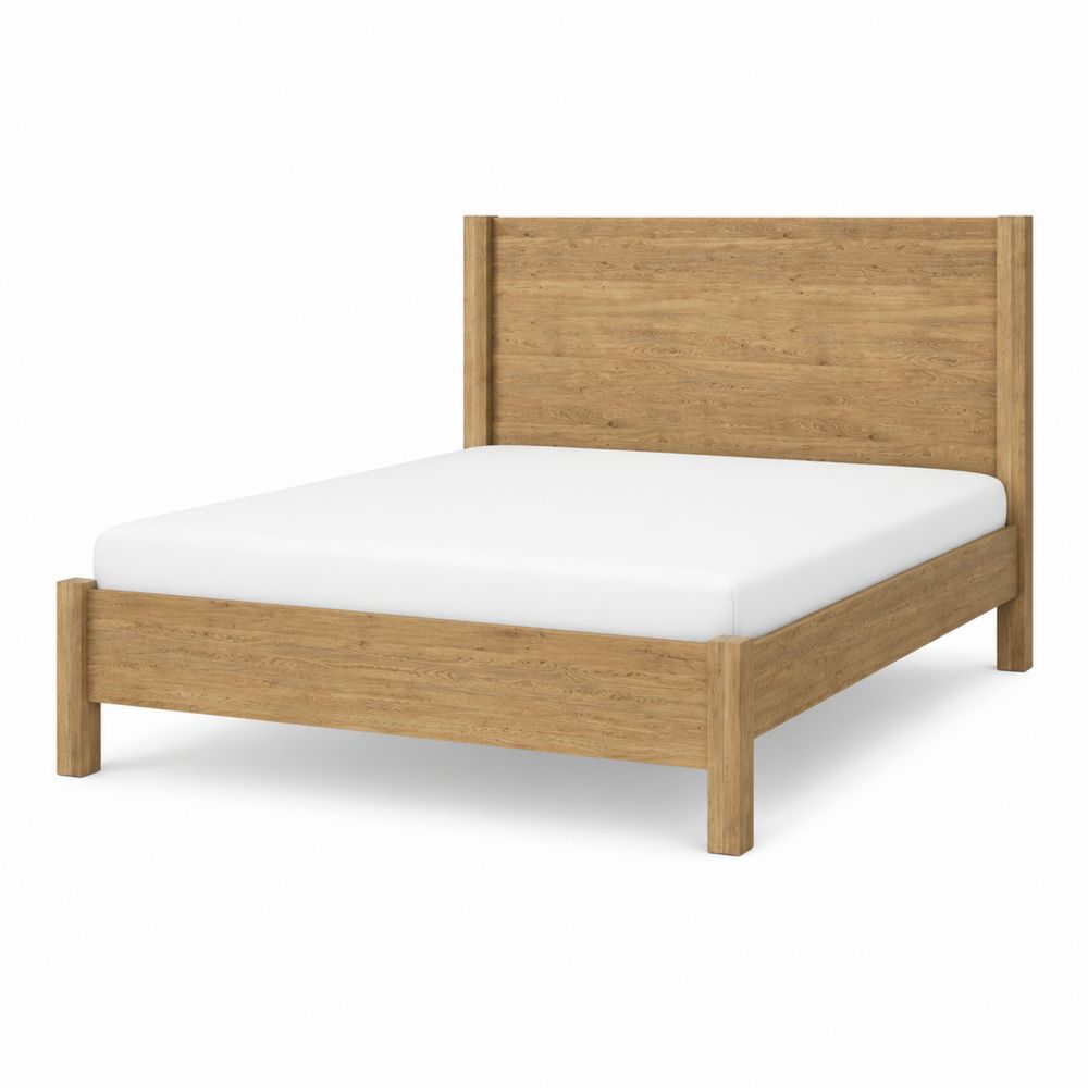 Letto matrimoniale in legno di rovere massello 200x160x100 cm