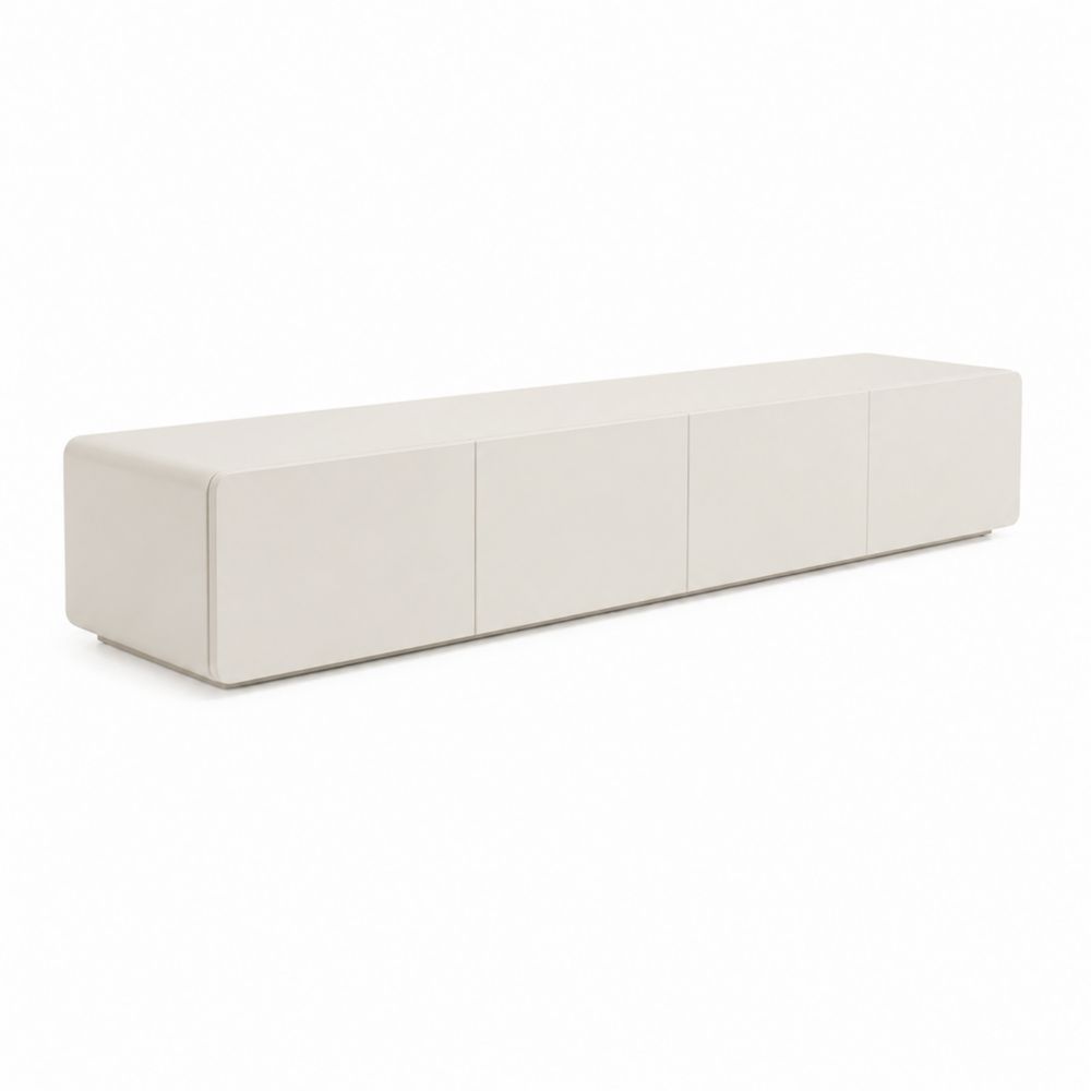 Mobile TV rettangolare 200x35x35 cm MDF Bianco
