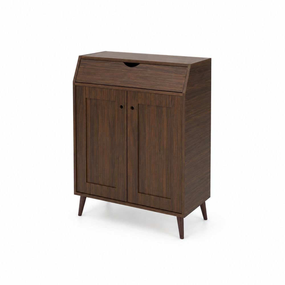 Credenza a due ante in legno MDF marrone