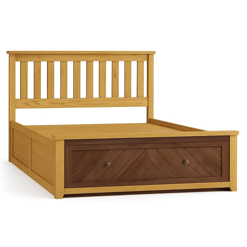 Bett,Bett mit Bettkasten-Decoravuno