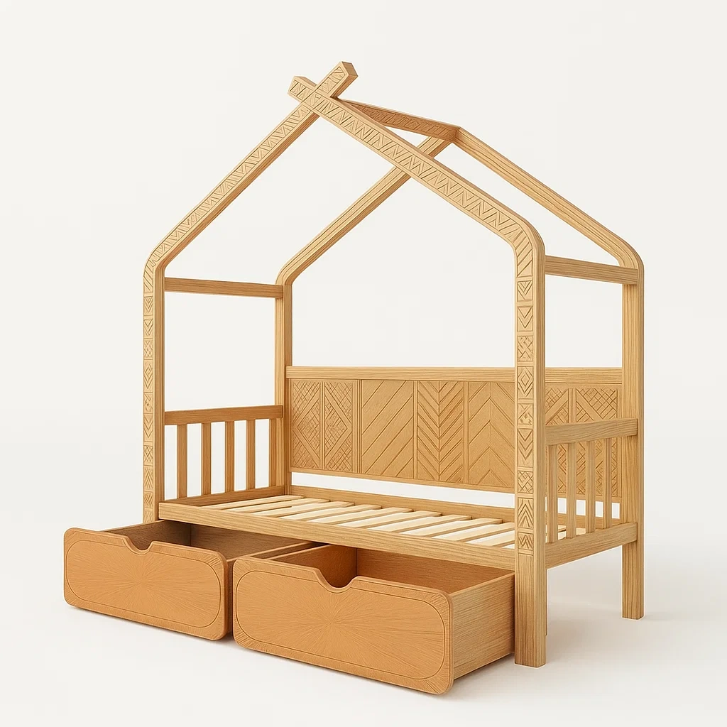 Bett,Bett mit Bettkasten-Decoravuno