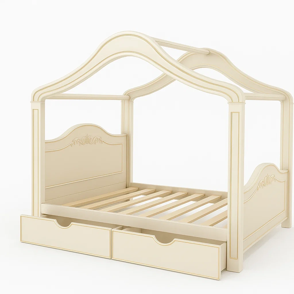 Bett,Bett mit Bettkasten-Decoravuno