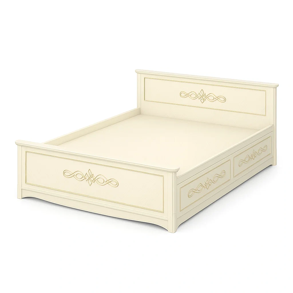 Bett,Bett mit Bettkasten-Decoravuno