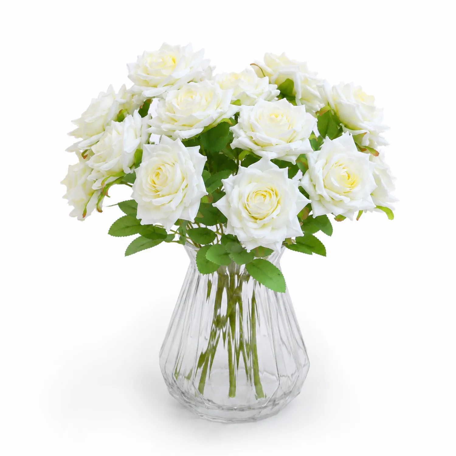 Künstlicher Rosenstrauß Weiß 12 Stiele