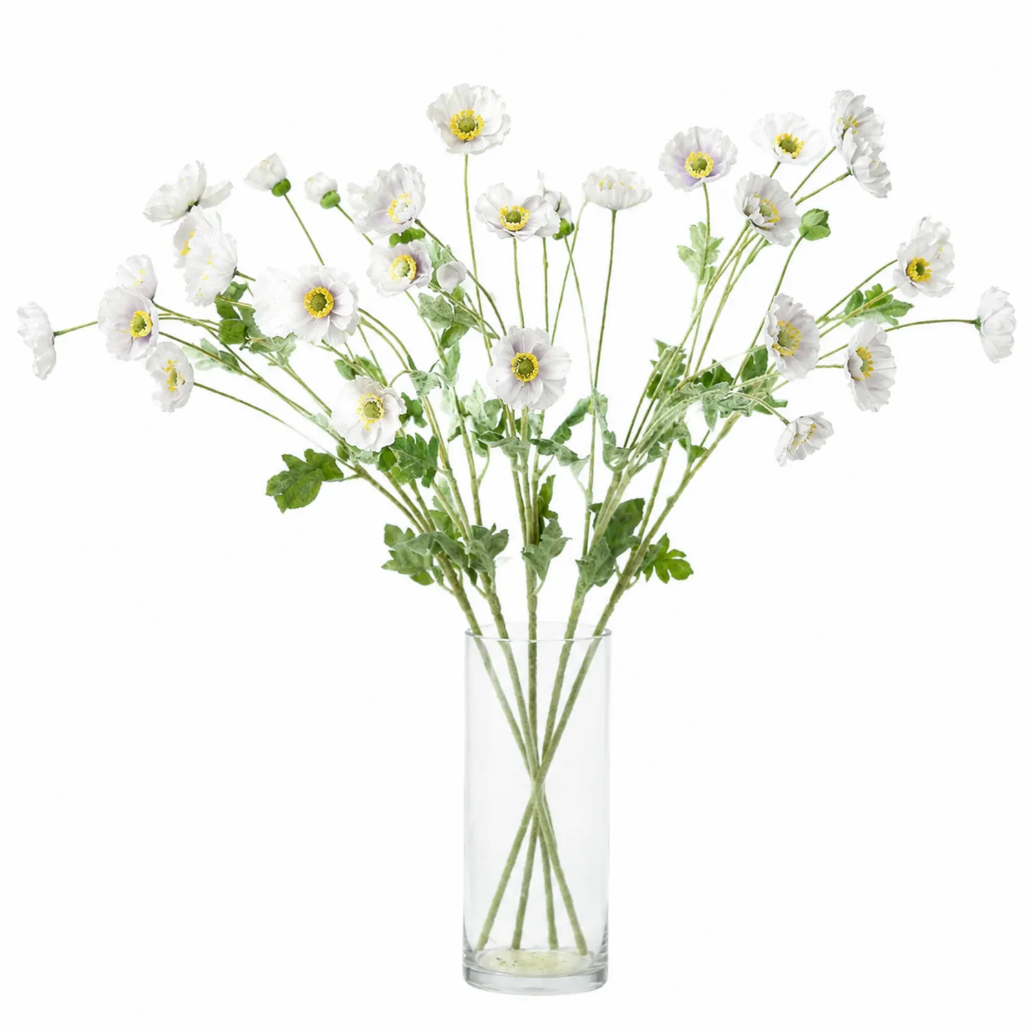 Künstlicher Anemonenstrauß Weiß 60 cm