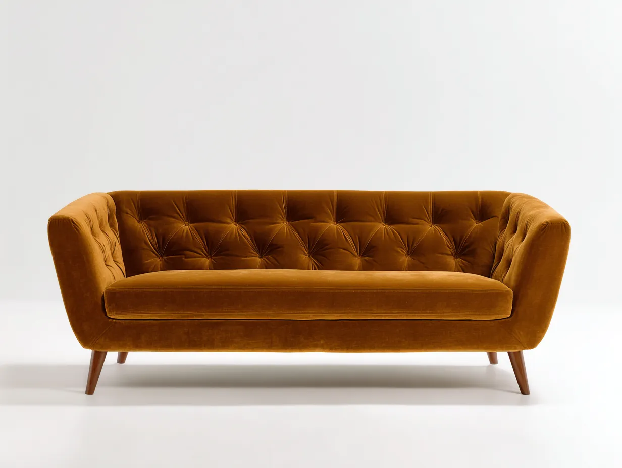 Sofá de tres plazas 228x90x82 cm - terciopelo gris oscuro - patas de madera - para salón - líneas rectas elegantes