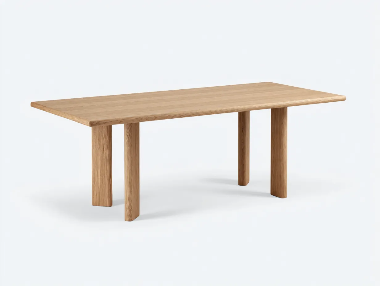 Mesa de comedor rectangular de madera 180x90x75 cm - natural - estilo escandinavo para comedor