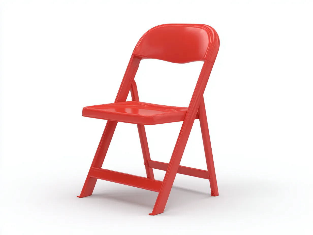 Sillón de ocio plegable 44x47x78 cm - rojo - asiento resistente para exterior