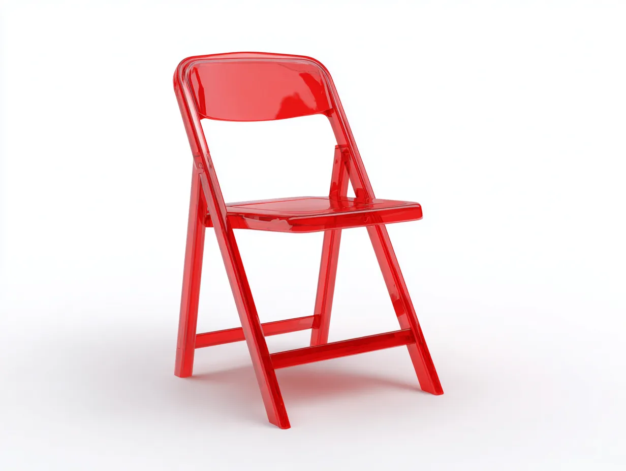 Sillón de ocio plegable 45x48x79 cm - rojo - estructura compacta para exterior