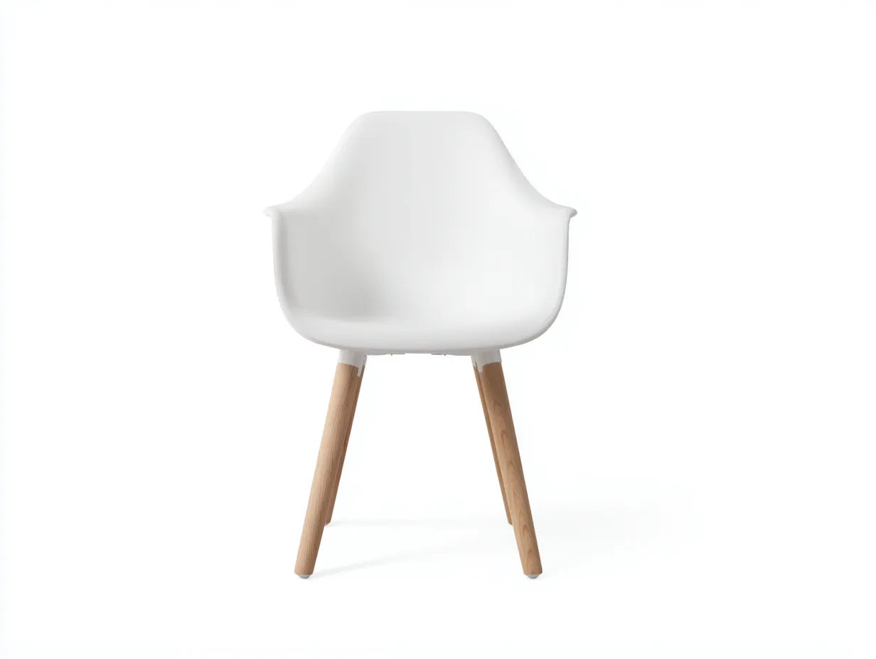 Sillón de ocio con brazos 57x56x81 cm - blanco - base de madera para exterior