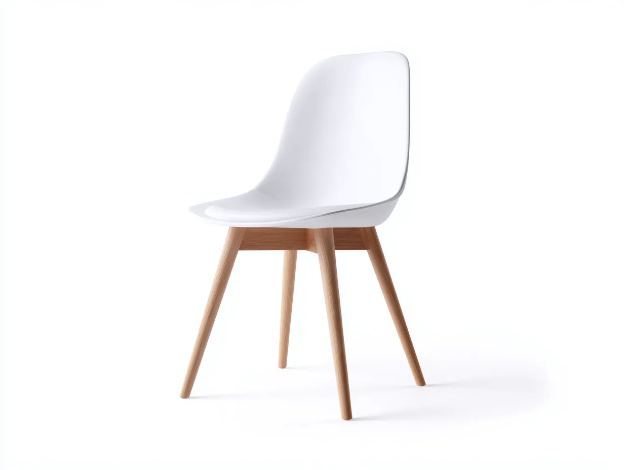 Sillón de ocio de polipropileno 46x52x82 cm - blanco - patas de madera para exterior