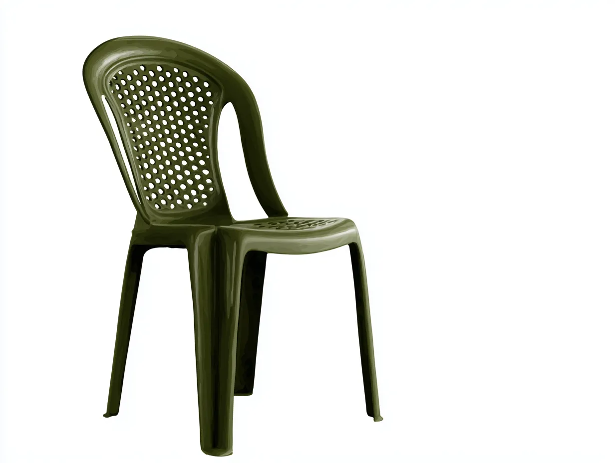 Sillón de ocio plástico 57x54x81 cm - verde - asiento curvo para exterior