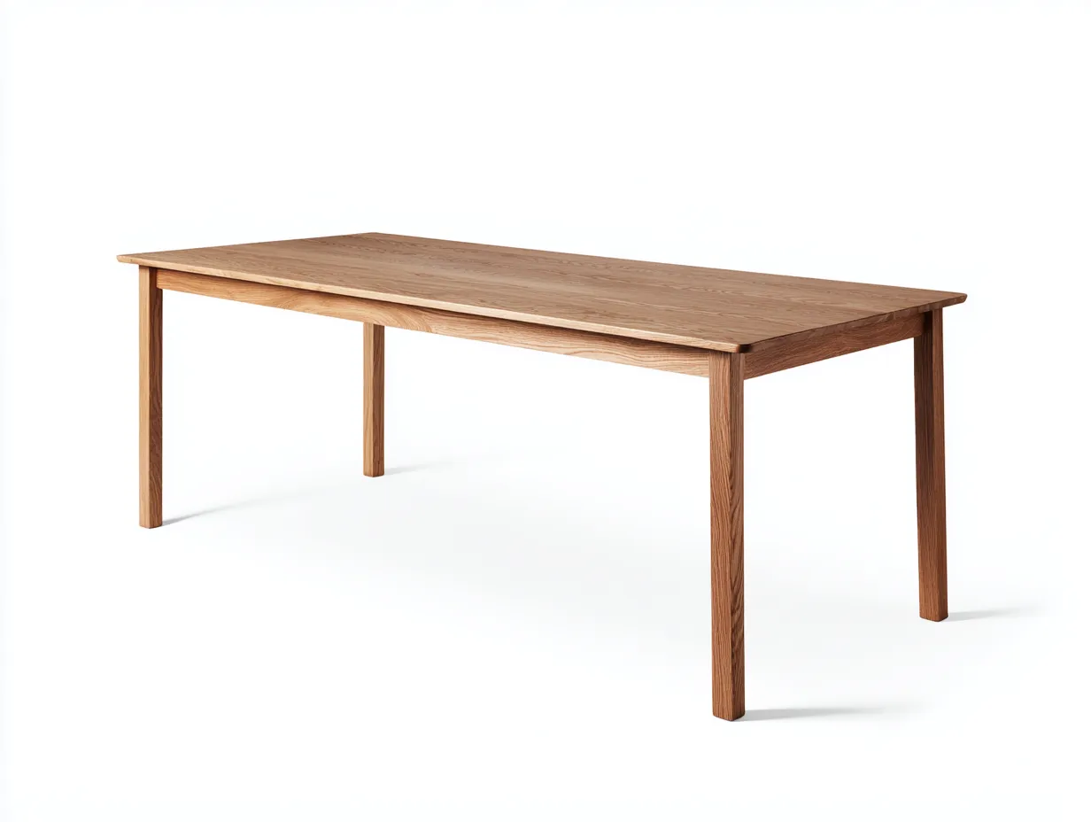 Mesa de comedor rectangular de madera 220x95x75 cm - natural - tablero alargado para comedor