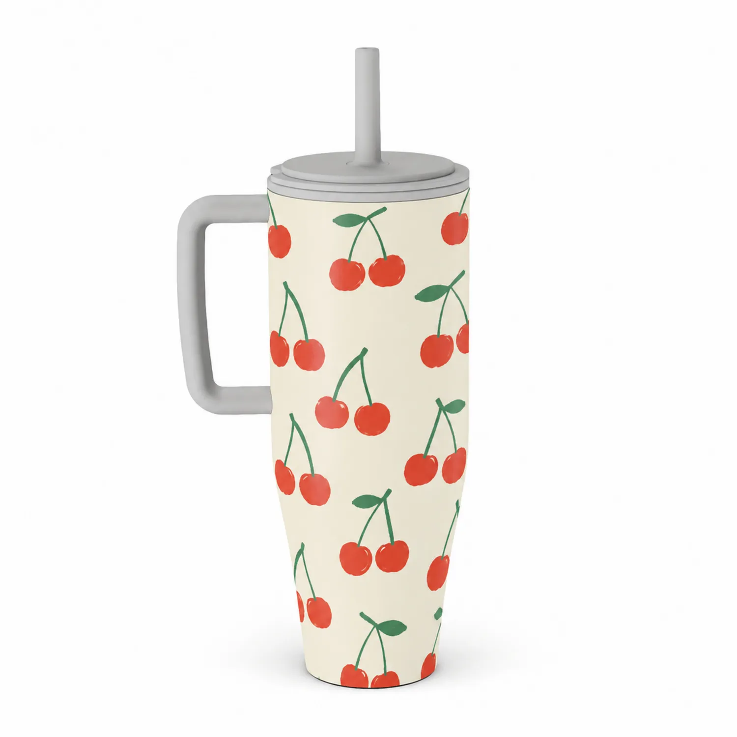 Thermobecher mit Kirschdesign 500 ml Beige-Qiralume