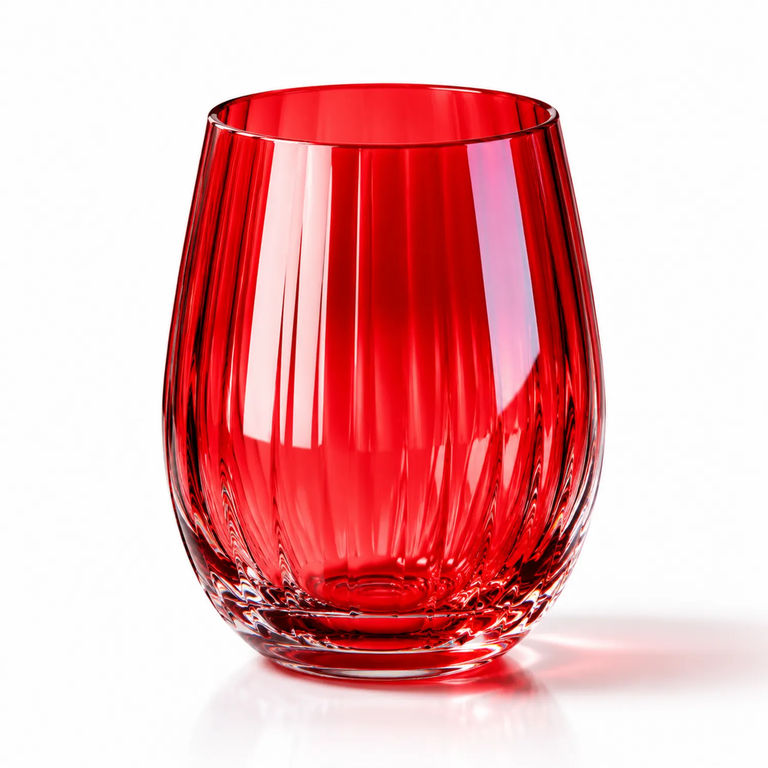 Elegant Rotweinglas Kristall 350ml - Rot-Qiralume