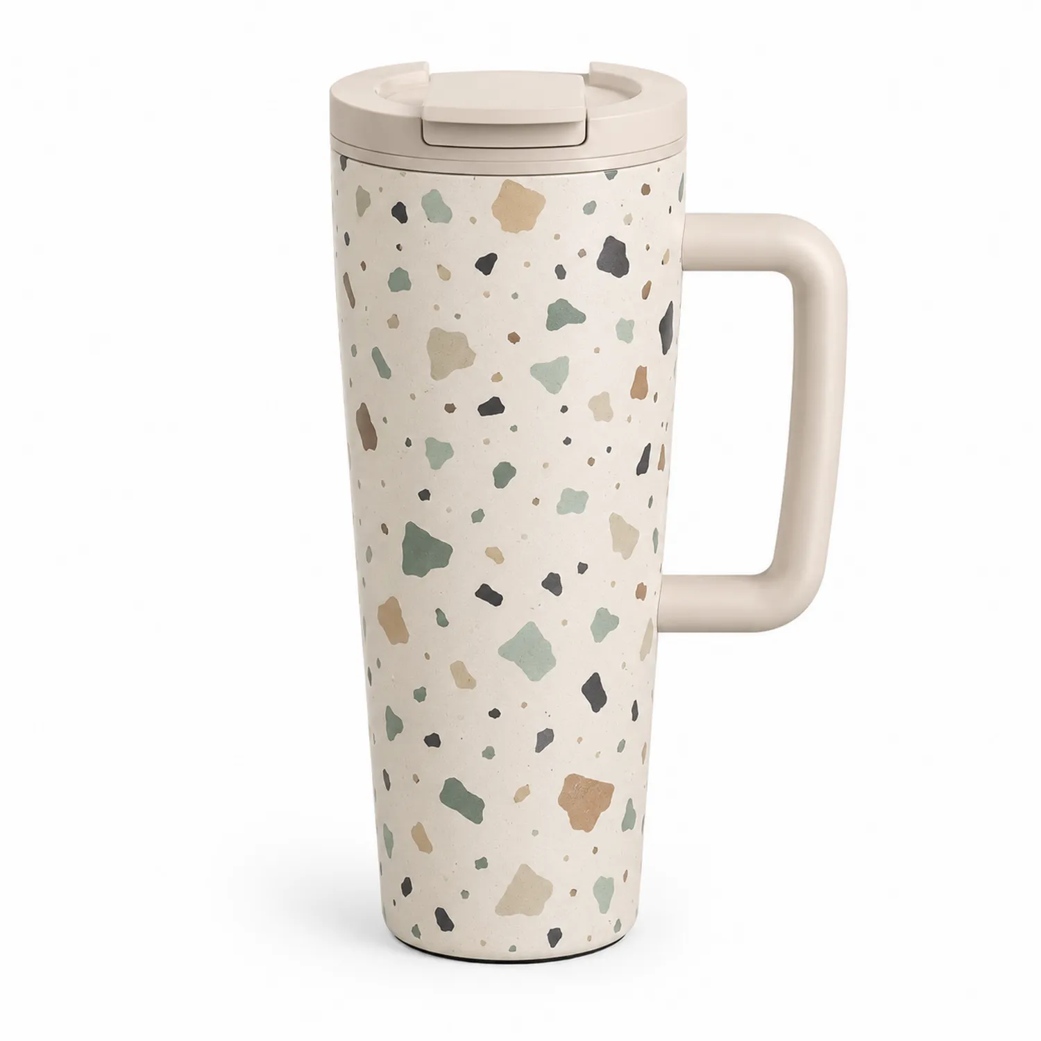 Kaffeebecher mit Griff 470ml Terrazzo Muster-Qiralume