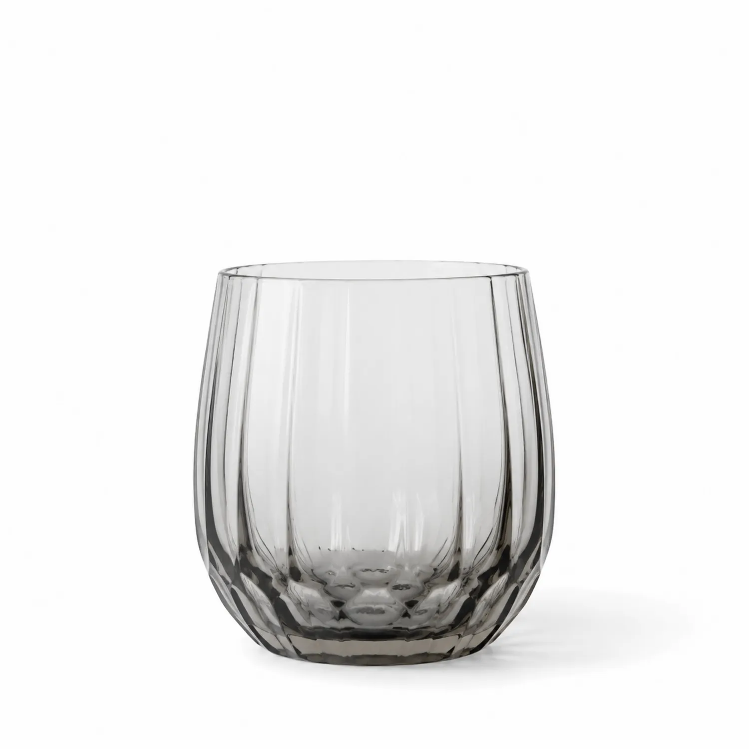 Trinkglas 330ml geriffeltes Design klar-Qiralume