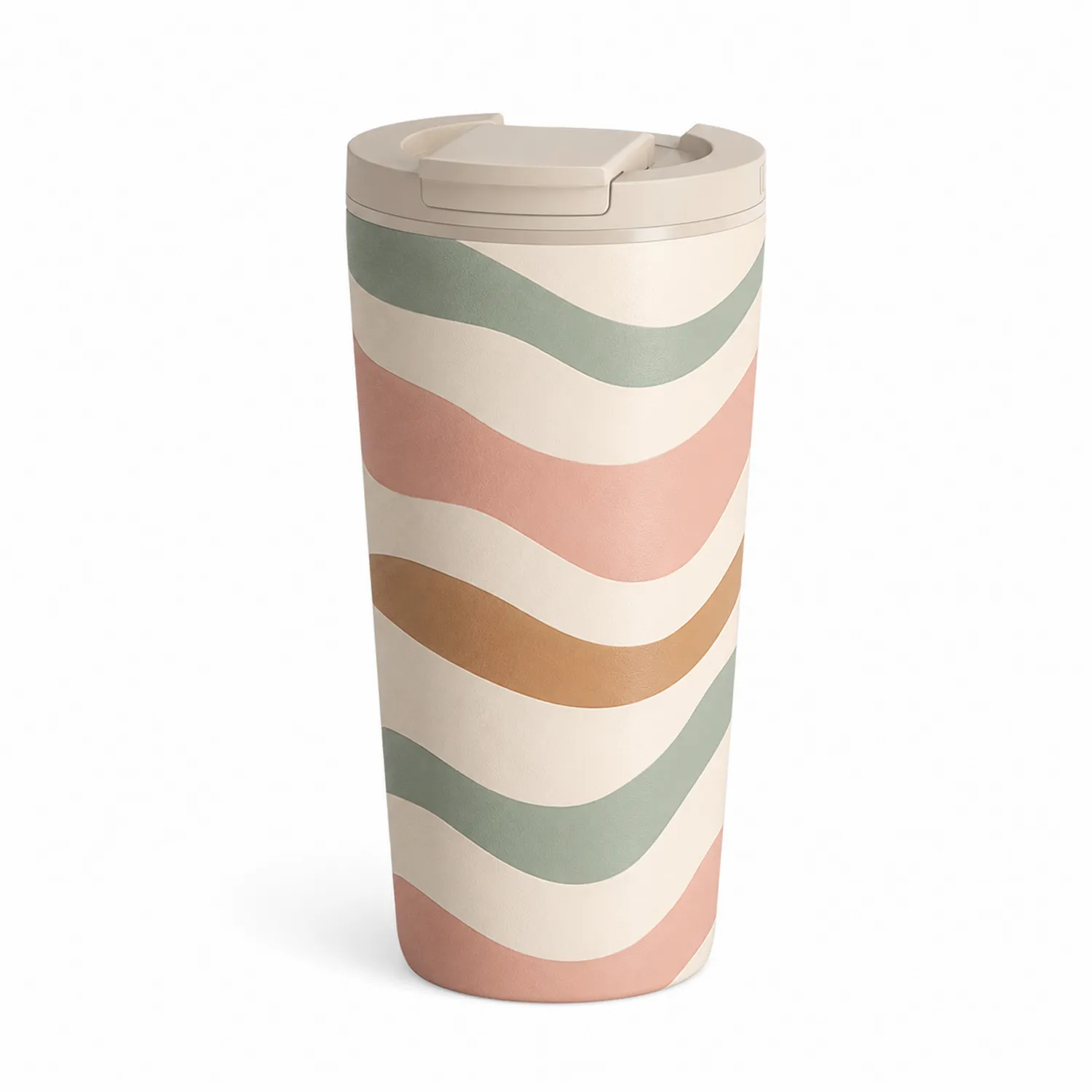 Thermobecher mit Wellenmuster - Pastellfarben, 500ml-Qiralume